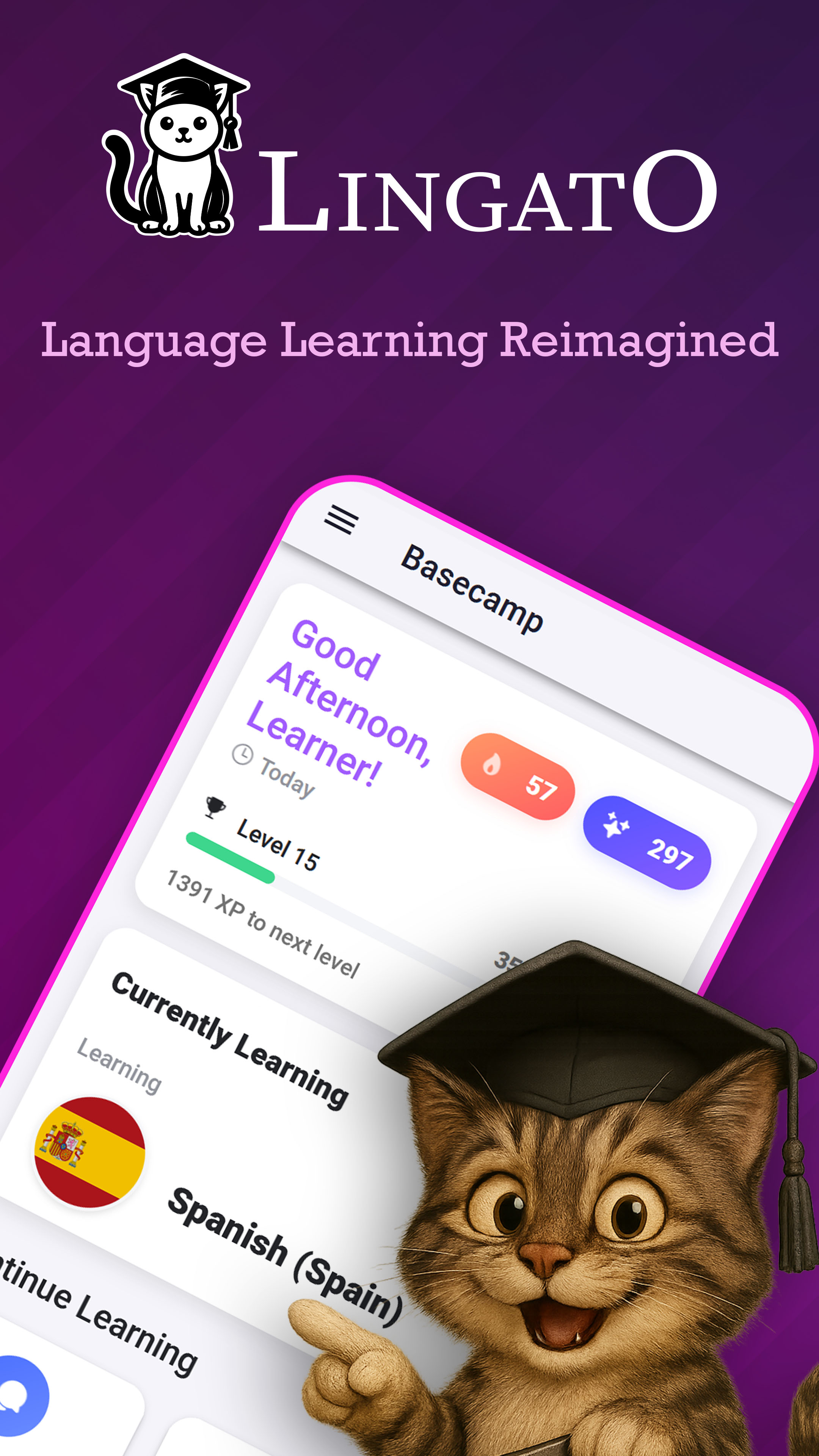Lingato app conversation screen